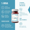 Brain 1-MNA, Anti Aging, Optimizing NAD+, Ginkgo Biloba, Zinc, Biotin, Vitamin C and B Complex, Biohacking Supplement, Memory, Focus, Mood, Enhanced Bioavailability, 30 Caps