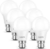 Bayonet Light Bulb, 60W Equivalent, Warm White 2700K, 8.5W 806lm B22 LED Bulb, BC A60 GLS Energy Saving Lightbulbs, Non-dimmable, Pack of 6