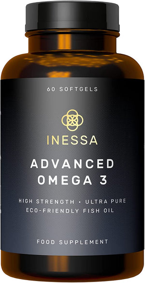 Omega 3 Fish Oil 1200mg (480mg EPA/360mg DHA per capsule) High Strength, Ultra Pure, Eco Friendly 60 capsules, 2 months supply. GMP & Friends of The Sea Certification