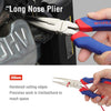 5-Piece Pliers Set, Includes 250nn Water Pump Plier, 200mm Combination Plier, 200mm Long Nose Plier, 180mm Diagonal Cutter, 200mm Adjustable Wrench, with Soft Grip Handles