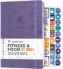 Fitness & Food Journal – Nutrition & Workout Planner for Women & Men – Diet & Gym Exercise Log Book with Calendars, Diet & Training Trackers - Undated, A5 Size, Hardcover (Lavender)