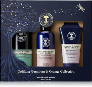 Uplifting Geranium & Orange Collection, Gift Set, Body Lotion, Shower Gel & Hand Cream, Pack of 3