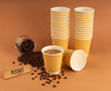 100x 10oz Disposable Paper Coffee Cups, FSC® Certified, Fully Compostable, Strong Triple-Wall Brown Paper Cups, for Hot Drinks, Heat-Resistant Ripple Design, Takeaway Coffee Cups, Party