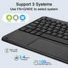 Portable Bluetooth Keyboard with Touchpad, Rechargeable Mini Keyboard, Wireless Keyboard for iPad 9.7/iPad 10.2/iPad Air/Pro/Samsung Tab/Lenovo Tab/iOS/Android/Windows, UK Layout (Black)