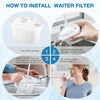 12 Pack Replacement Water Filter Cartridges Compatible with Brita Maxtra+ Jug, Brita Style, Mavea Elemaris XL Water Tank, 4 Layers Filtration