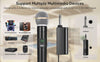 Wireless Microphone System for 2 People, 2.4G Dual Handheld Cordless Metal Dynamic Mic System with Rechargeable Receiver, for Karaoke Singing, Wedding, DJ, Party, Speech, Church, Class Use, 160ft