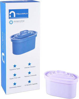 LIVEWATER  Water Filter Cartridges (4 X 90 Days) .Removes Strong Taste of Chlorine and limescale.  jugs only. (Lilac)