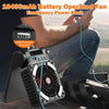 Solar-Powered Camping Fan with LED Lantern,10400mAh Rechargeable Battery Operated Portable,Timer,Phone Charging and Eco-Friendly Fan,for Camping,Fishing, Power Outage,Hurricane,Travel