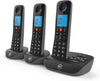 Essential Cordless Landline House Phone, Nuisance Call Blocker, Call Block button, Answer Machine, Trio Handset Pack