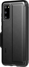 EvoWallet Phone Case for Samsung Galaxy S20 with Card Storage 3.6 Meter Drop Protection, Black - 6.2 inches