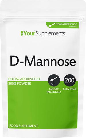 - D Mannose Pure Powder 200g | Natural & Non GMO | Vegetarian & Vegan Friendly | Scoop Included