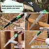 Pruning Saw, Folding Hand Saw with Secure Lock, 3 Blades Made of Cr-V and 65Mn, for Wood, Bone, PVC, Tree Pruning, Camping, Hunting, Non-Ferrous Metal, Solid TPR Soft Grip and Portable Pouch