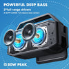 Bluetooth Speaker, 80W PEAK IPX6 Waterproof Loud Portable Bluetooth Speaker Wireless with 2 Full-Range Drivers/Rich Bass,2 Pairing/30H/U-Disk/TF Card/AUX/EQ, Party Boombox Outdoor Large Speaker