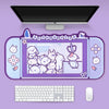 Cute Bunny Mouse Pad - Non-Slip Rubber Base Desk Met for Keyboard and Mouse, Perfect for Gaming, Writing, or Home Office Work (Mouse pad)