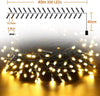 Christmas String Lights 40m 300LEDs Battery Powered Fairy Light Indoor Outdoor Auto Timer Decoration with 8 Changing Modes for Xmas, Christmas Tree,Wedding, Party, Birthday - Warm White