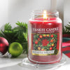 Scented Candle, Red Apple Wreath Large Jar Candle, Long Burning Candles: up to 150 Hours, Perfect Christmas Gifts for Women