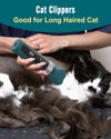 Cat Clippers for Matted Fur, 5-Speed Quiet Cordless Cat&Dog Grooming Clippers for Long Hair,IPX6 Waterproof Dog Clippers Trimmer Shaver for Dogs Cats Animals