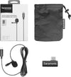 Lavalier Microphone with USB-C for Mobile Devices and Computers with 6.6-foot (2m) Cable &Right-Angle USB-C Adapter (LavMicro U3A)