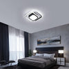 LED Ceiling Lights, 2 Squares Flush Mount Ceiling Lighting, 32W Black and White Ceiling Light Fitting for Bedroom Kitchen Hallway Dining Room Cool White 6500K