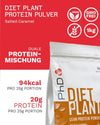 Nutrition Diet Plant, Vegan Protein Powder Plant Based, Salted Caramel, 20g of Plant Protein, 40 Servings Per 1 Kg Bag