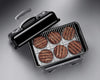 Go-Anywhere Charcoal Grill, 42 x 26cm Grill Area, Lightweight Portable BBQ Grill, Table Camping Grill with Porcelain-Enamelled Bowl & Lid, Folding Legs - Black (1131004)