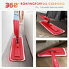 Spray mop for Floor Cleaning, Dust Mop with 2 Pcs Washable Pads and 400ml Refillable Bottle Floor Mop for Household or Commercial Use Wet Mop for Hardwood Laminate Tile Ceramic (Red)