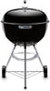 Bar-B-Kettle Charcoal Grill, Ø 57cm Grill Area, BBQ Grill with Porcelain-Enamelled Lid & Bowl, Tripod Stand & Wheels, Chromed Grill Grate - Black (1331004)