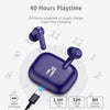 Wireless Earbuds, Bluetooth 5.3 Headphones in Ear with HiFi Stereo Deep Bass, 4 ENC Noise Cancelling Mic Wireless Earphones 40H Playtime, Bluetooth Earbuds Dual LED Display, IP7 Waterproof, Navy-Blue