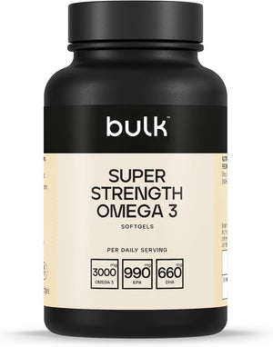 Super Strength Omega 3 Softgels, 3000 mg per Serving, 990 mg EPA & 660 mg DHA per Serving, Pack of 270, 3 Month Supply, Packaging May Vary