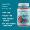 Probiotic Gummies with Vitamin C and Folic Acid | 5 Billion CFU Probiotics | Gut Health, Digestion, & Immune System Support | Gluten-Free, Non-GMO, Berry Flavor | 60 ct.