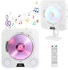 Mini CD Player, Portable CD Player with Dust Cover, HiFi Sound Speaker, Wall Mountable & Desktop CD Music Player with Remote Control, FM Radio, Supports CD/BT/FM/SD Card/AUX