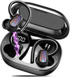 Wireless Earbuds Sport, Mini Bluetooth 5.4 Headphones with 4 ENC Mic, 50H Playtime Wireless Headphones with Earhooks, LED Display, IP7 Waterproof Wireless Earphones for Running/Gym, Black