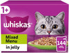 1+ Mixed Menu in Jelly, 144 x 85g Pouches, Adult Wet Cat Food