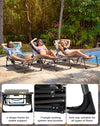 Sun Lounger with Reading Hole, 5 Position Adjustable Backrest for Garden, Folding Sun Lounger Portable Sunloungers with Strap Sun bed for Beach Terrace Pools Camping Guest Bed Indoor