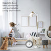 Floor Lamp, Industrial Floor Lamps Corner Lamp Rustic Farmhouse Standing Lamp, Adjustable Metal Heads Indoor Task Lighting Reading Floor Lamps for Living Room, Bedroom, E27 Socket (White)