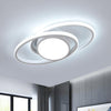 LED Ceiling Light, 39W 3510LM Modern Ceiling Light Dual-Round Small Ceiling Light Fixture, 6500K White Aluminum Close to Ceiling Light Fixture for Bedroom, Kitchen, Living Room