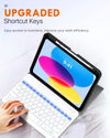 Keyboard Case for iPad 10th Generation Case with Keyboard, iPad 10th Generation Keyboard with Pencil Holder, Multi-Angle Detachable Bluetooth Keyboard for iPad 10th Generation, Marble White