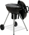 Portable Charcoal BBQ Round Kettle 47.5 cm, Adjustable Vent, Integrated Thermometer, Charcoal Barbecue, Stand & 2 Wheels with Chrome Grill, GFKTBBQ, 60x51x90