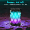 Portable Bluetooth Speaker with Lights, Night Light LED Wireless Waterproof Speaker, Multicolor LED Auto-Changing, Micro SD Card TWS Wireless Stereo Pairing, for Outdoor, Travel, Home