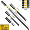 8 Piece  SCRK10 Magnetic 60mm 100mm, 152mm and 305mm Professional Impact Bit Holders with 4 x 32mm PZ2 Screwdriver Impact Bits Compatible with Dewalt, Milwaukee, Makita, Bosch and Others