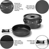Camping Cookware Set Non-Stick Pot and Pan Set with Kettle, Stainless Steel Utensils Mess Kit, Cups Plates Knives Spoons Forks for Outdoor Cooking