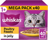 1+ Adult Poultry Selection in Jelly 40 Pouches, Adult Wet Cat Food, Megapack (40 x 85 g)