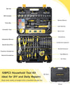 Tool Kit 140 Piece, Home Toolbox DIY Tool Set for Men Women, Protable Complete Hand Home Tool Kit Set, Motorbike Car Tools Kit, Tools Box for Home Repair and Maintenance