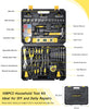 Tool Kit 140 Piece, Home Toolbox DIY Tool Set for Men Women, Protable Complete Hand Home Tool Kit Set, Motorbike Car Tools Kit, Tools Box for Home Repair and Maintenance