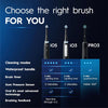 Pro 3 Electric Toothbrush For Adults, 1 Cross Action Toothbrush Head & Mondrian Travel Case, 3 Modes with Teeth Whitening, 2 Pin UK Plug, 3500