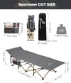 Camp Beds for Adults, 74 x 28'' Extra Wide Camping Bed with Mattress and Side Pocket Camp Bed, Camping Beds for Travel Fishing Outdoor Picnic Office Indoor