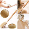 Dry Wet Bath Body Brush Back Scrubber with Anti-Slip Long Wooden Handle, 100% Natural Bristles Body Massager Good for Health and Beauty