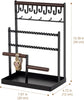 Jewelry Organiser Stand Necklace Organizer Earring Holder, 6 Tier Jewelry Stand Necklace Holder with 15 Hooks, Jewelry Tower Display Rack Storage Tree for Bracelets Earrings Rings -Black