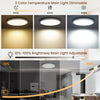 LED Ceiling Lights for Bedroom,24W 2400lm Dimmable Bathroom Lights Ceiling Lights Living Room with 1800K Night Light & 3000-6500K,Panel Smart Flush Ceiling Light for Kitchen Hallway OfficeØ29CM