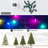 Horsetail Christmas Tree Lights Decorations with Ring Smart APP, 160LED 53ft Fairy Waterfall String Lights Outdoor & Indoor Strand Xmas Tree Multi Coloured Lights with Remote Control IP65 Waterproof